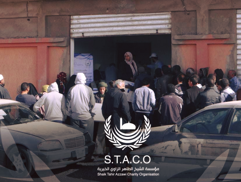 Distribution of food baskets